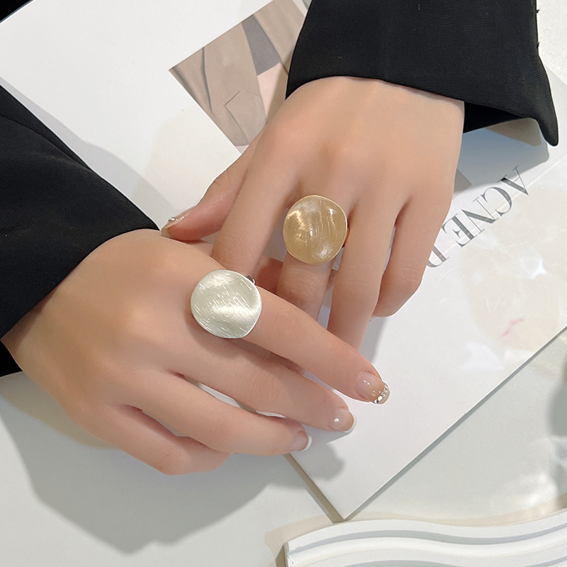 Korean Lifestyle Products - Bagues géométriques rondes pour femmes, accessoires